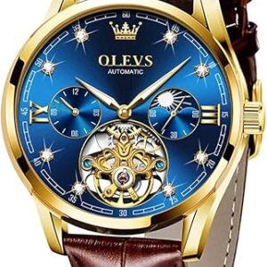 OLEVS Mens Leather Watches